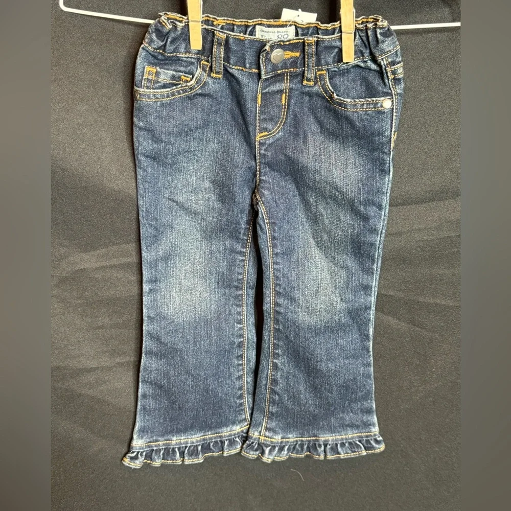 NWT Children’s Place Ruffle Leg Dark Denim Boutique Size 2T